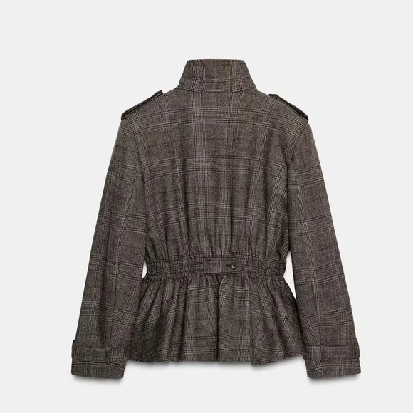 Zara Plaid Wool Blend Jacket ZW Collection - Picture 13 of 16